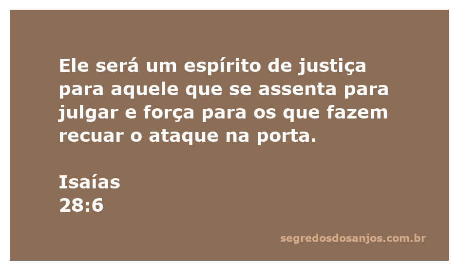 Imagem representativa da passagem de Isaías 28:6, destacando o espírito de justiça e força.