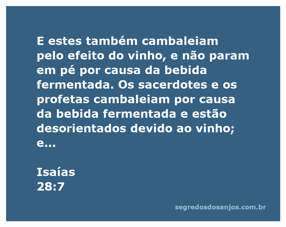 Imagem representando sacerdotes e profetas cambaleando devido ao efeito do vinho, simbolizando a desorientação causada pela bebida fermentada.