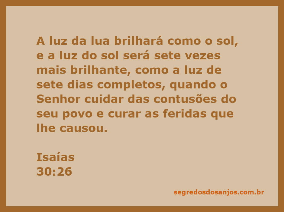 Ilustração da luz da lua brilhando intensamente, simbolizando a promessa de cura e restauração do Senhor em Isaías 30:26.