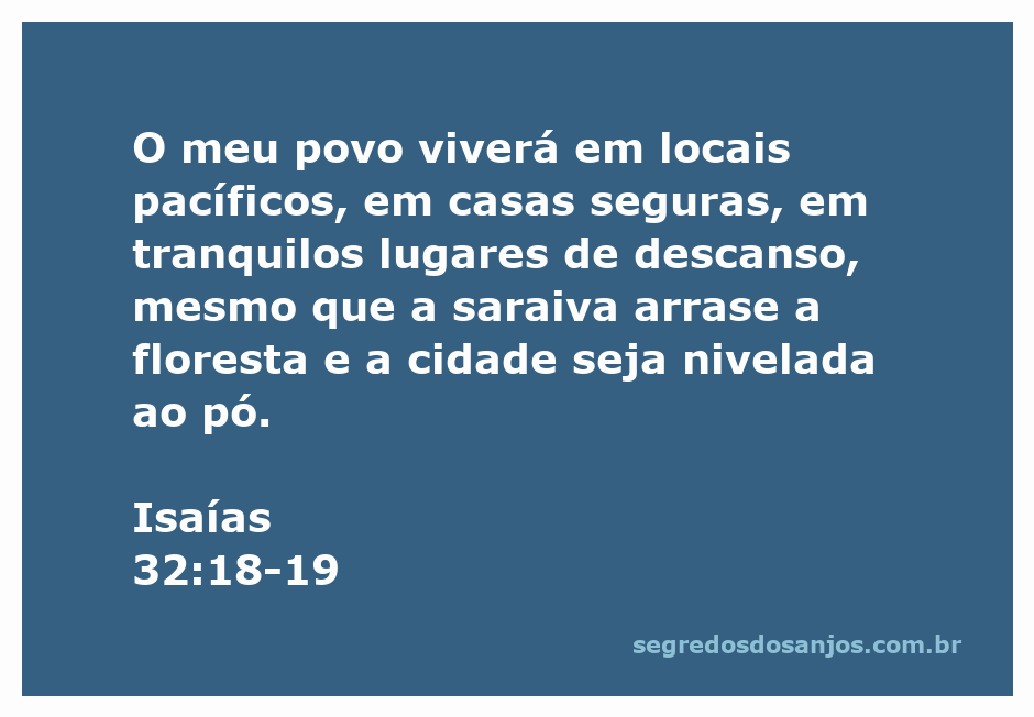 Imagem representando paz e segurança em meio a tempestades, inspirada em Isaías 32:18-19.