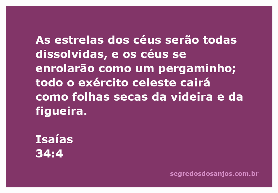 Representação artística do céu se desfazendo com estrelas caindo, inspirado em Isaías 34:4.
