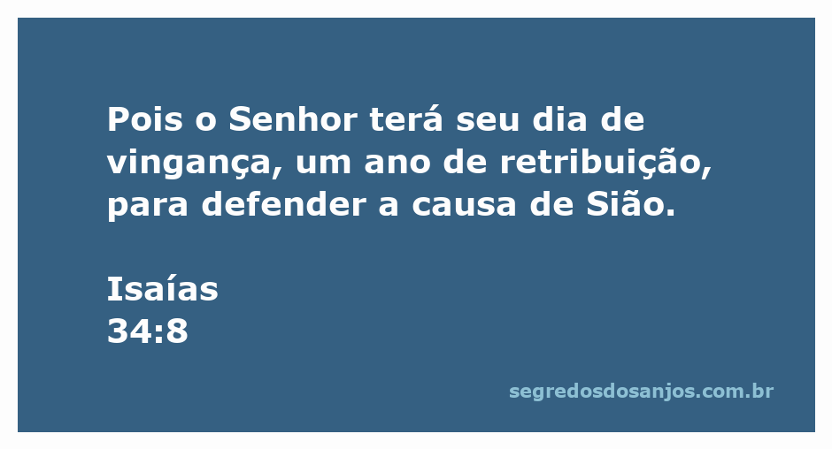 Imagem representativa do dia de vingança do Senhor, com símbolos de justiça e proteção em relação a Sião.