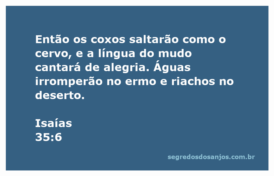 Imagem de um cervo saltando em um deserto, simbolizando a cura e a alegria mencionadas em Isaías 35:6.