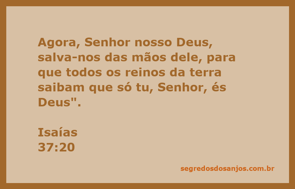 Oração de Isaías pedindo a Deus pela salvação do Seu povo