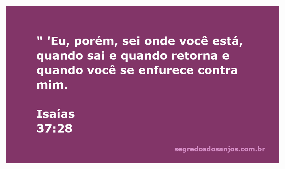 Imagem representando Isaías 37:28, destacando a onisciência de Deus sobre os caminhos e sentimentos humanos.