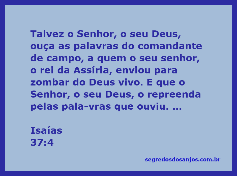Imagem representativa do versículo Isaías 37:4, destacando a oração e a fé em Deus diante das adversidades.