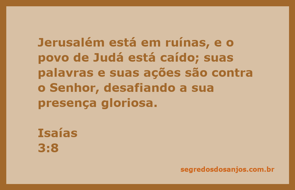 Imagem que representa a ruína de Jerusalém e a queda do povo de Judá em Isaías 3:8.