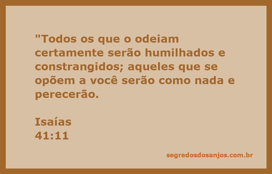 Ilustração inspiradora de Isaías 41:11, mostrando a proteção divina contra os inimigos.