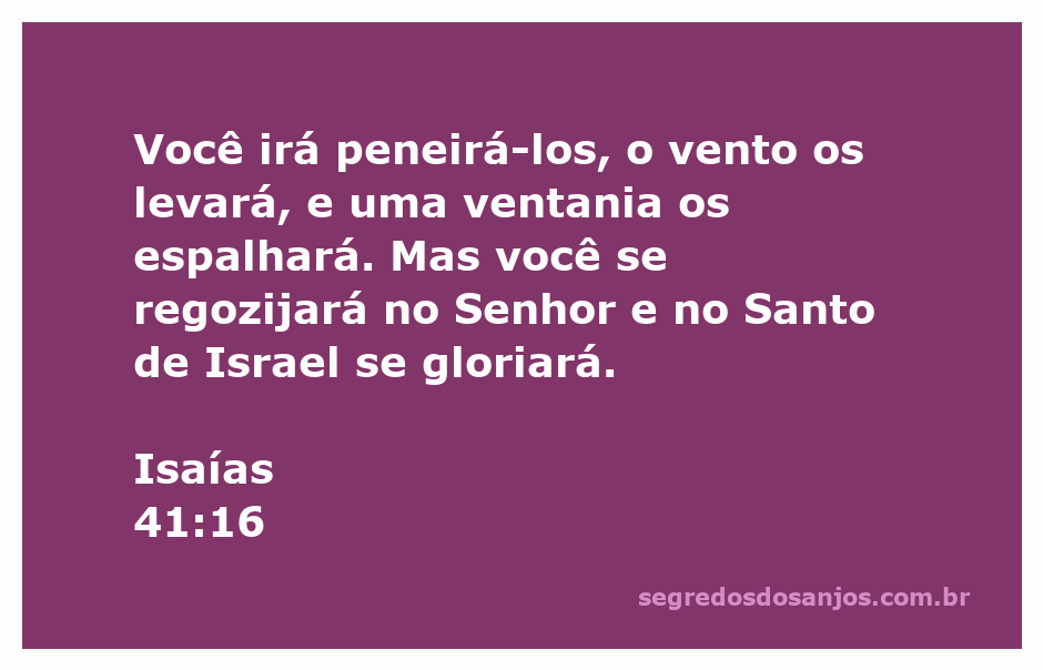 Ilustração do versículo de Isaías 41:16, mostrando um vento forte espalhando sementes, simbolizando a passagem bíblica.