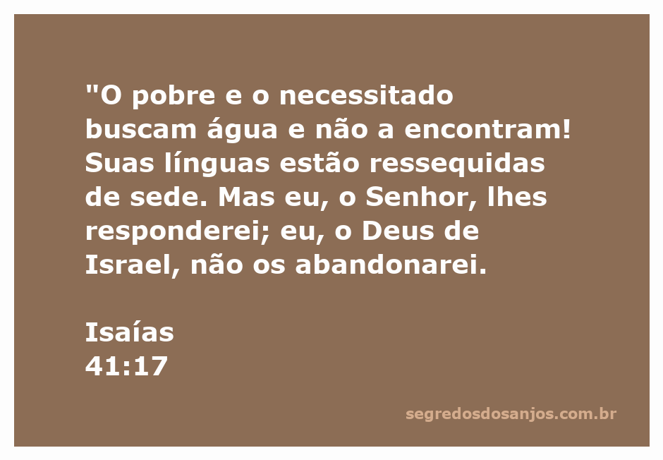 Imagem ilustrativa de um deserto árido, simbolizando a sede e a necessidade, com uma representação do Senhor confortando os necessitados.