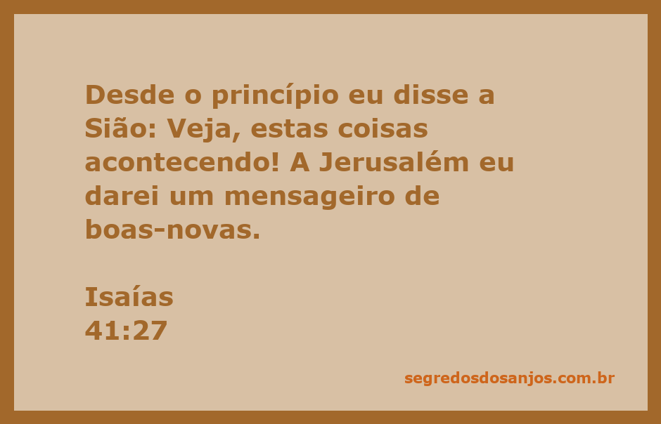 Imagem representativa da mensagem de esperança e boas-novas de Isaías 41:27 com a cidade de Jerusalém ao fundo.