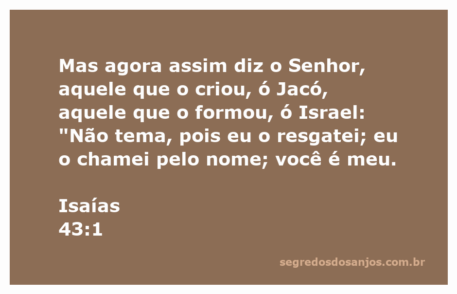 Ilustração de Isaías 43:1 mostrando Deus falando a Jacó e Israel, oferecendo conforto e promessa de proteção.