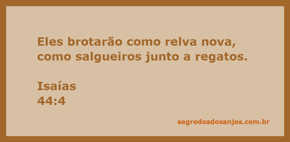 Imagem de salgueiros verdes brotando ao lado de um regato, simbolizando o renascimento e a prosperidade.