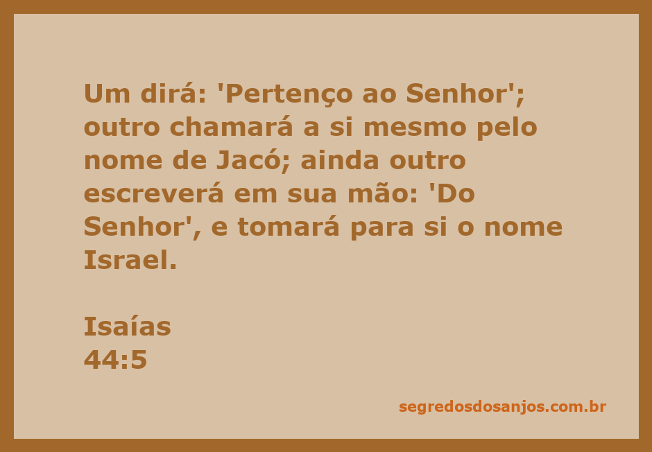 Imagem representativa do versículo de Isaías 44:5, mostrando pessoas reivindicando sua identidade em Deus e em Israel.