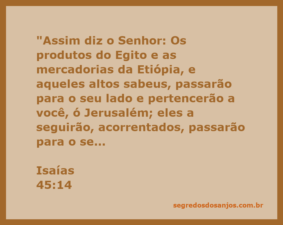 Uma ilustração que representa Isaías 45:14, mostrando pessoas de várias nações se inclinando diante de Jerusalém, simbolizando a presença de Deus.