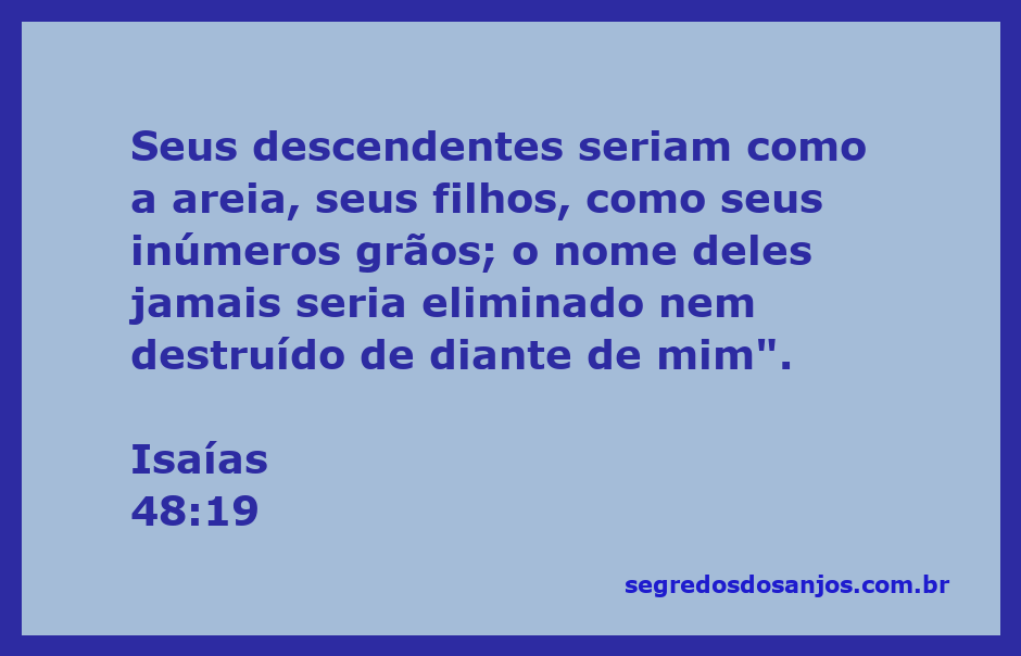 Ilustração representativa de Isaías 48:19, simbolizando a promessa de Deus sobre os descendentes e sua durabilidade.