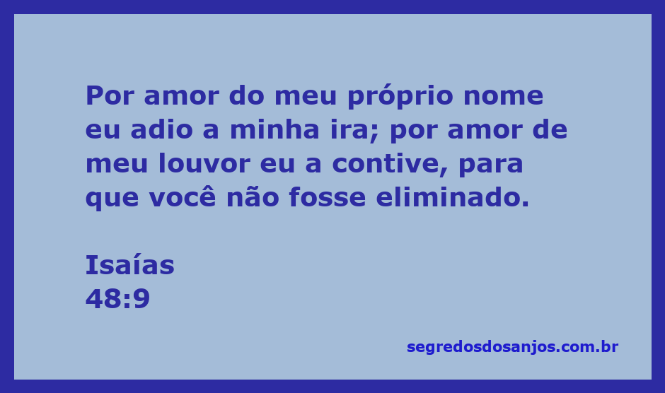 Ilustração do versículo de Isaías 48:9, destacando a misericórdia e a contenção da ira divina.