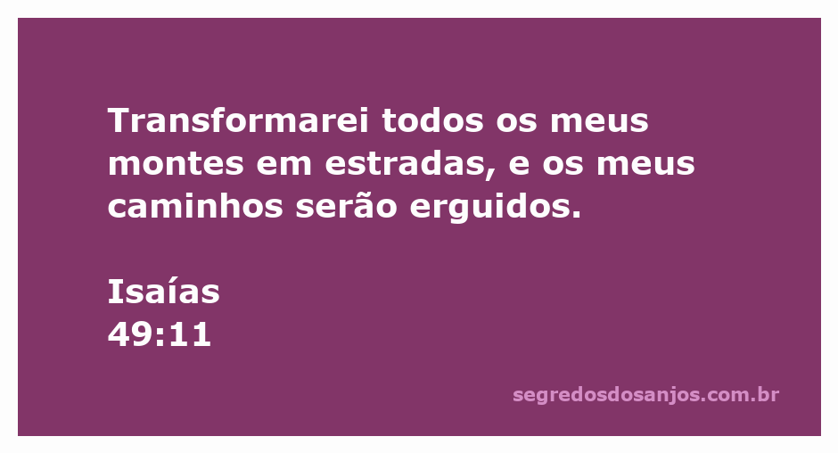 Imagem representativa dos montes se transformando em estradas, simbolizando a promessa de Deus em Isaías 49:11.