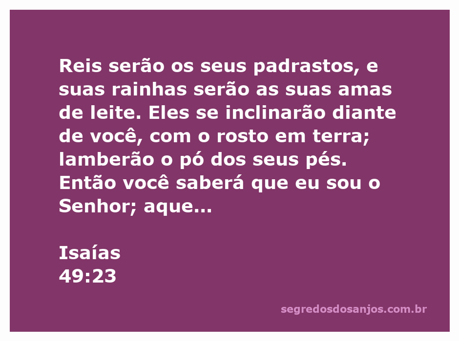 Imagem que ilustra Isaías 49:23, mostrando reis e rainhas se inclinando em respeito, simbolizando a fidelidade do Senhor.