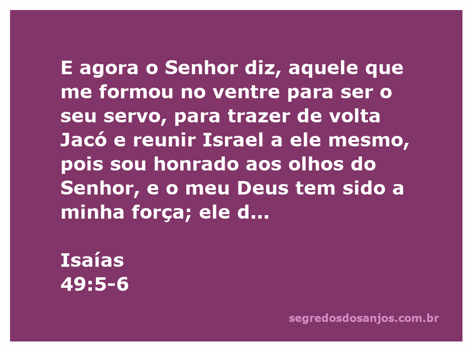 Imagem representativa de Isaías 49:5-6, ilustrando a mensagem de restauração e luz para os gentios.