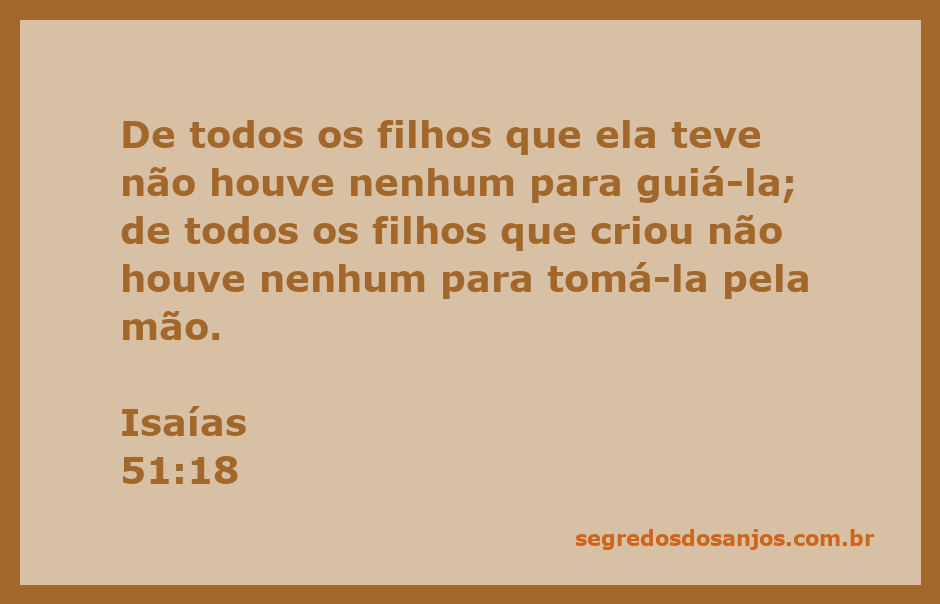 Ilustração de Isaías 51:18, mostrando a solidão e falta de apoio de uma mãe em sua jornada.