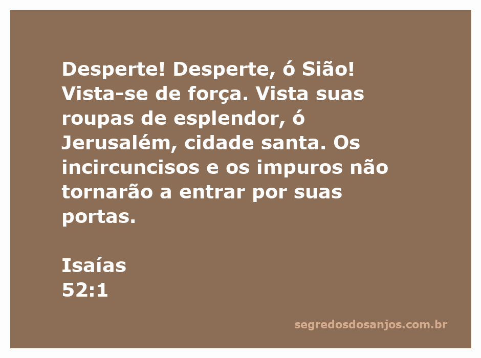 Imagem de Sião despertando com força e esplendor, simbolizando a cidade santa de Jerusalém.