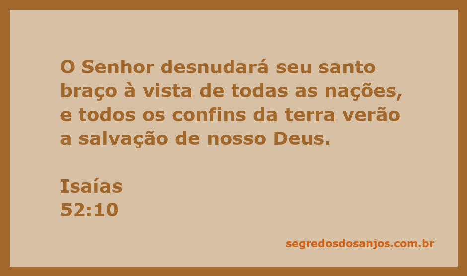 Representação artística da salvação de Deus sendo revelada a todas as nações, conforme Isaías 52:10.