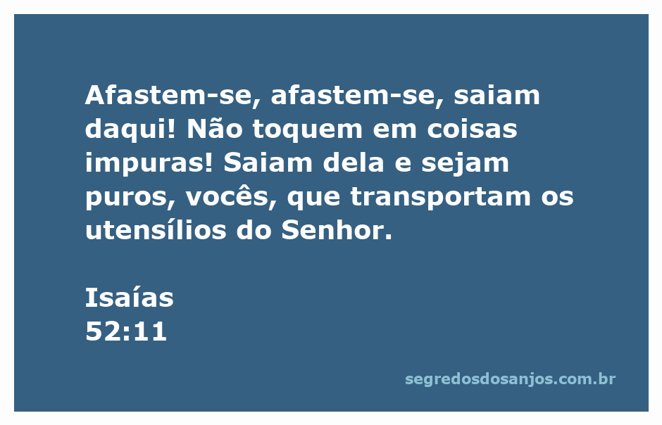 Imagem representativa do chamado à pureza e separação espiritual conforme Isaías 52:11.