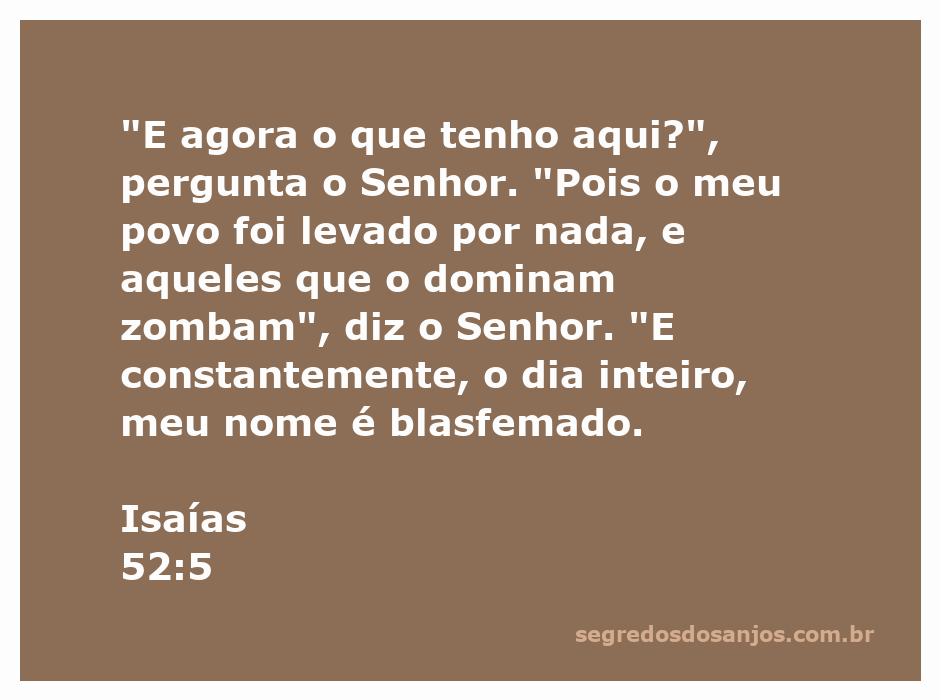 Imagem que representa o versículo de Isaías 52:5, mostrando uma cena de desolação e zombarias, simbolizando a opressão do povo de Deus.
