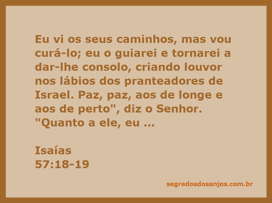 Imagem que representa o versículo Isaías 57:18-19, com uma paisagem serena e uma luz suave simbolizando cura e consolo.