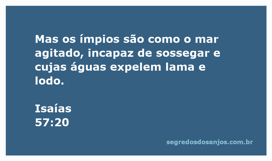 Imagem representativa de águas turbulentas simbolizando a inquietação dos ímpios, conforme Isaías 57:20.