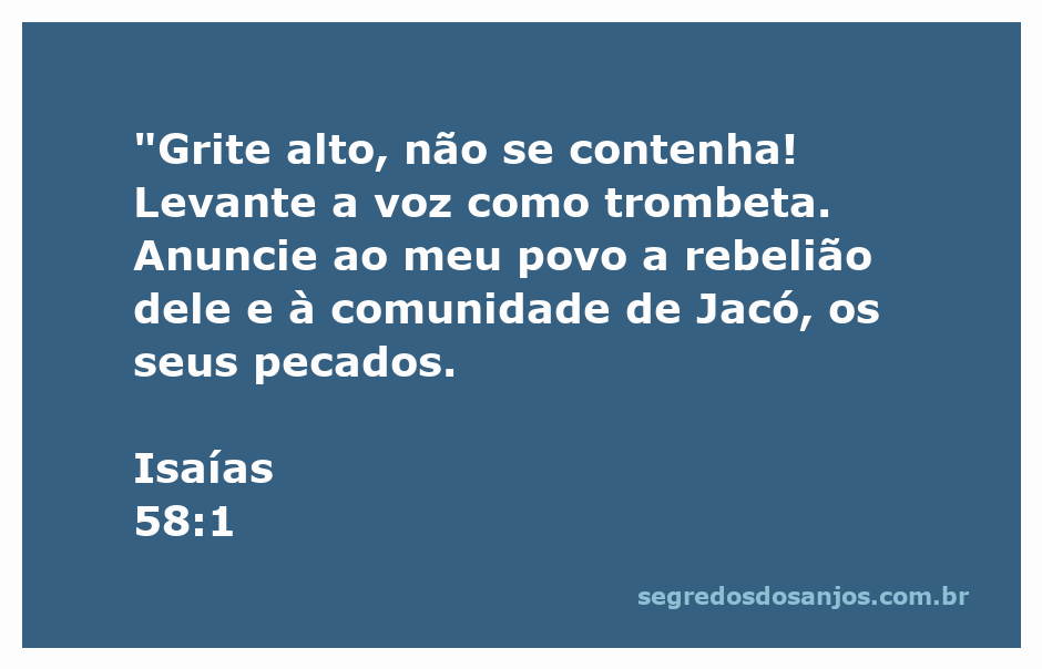 Imagem de uma trombeta simbolizando a chamada à ação e arrependimento em Isaías 58:1.