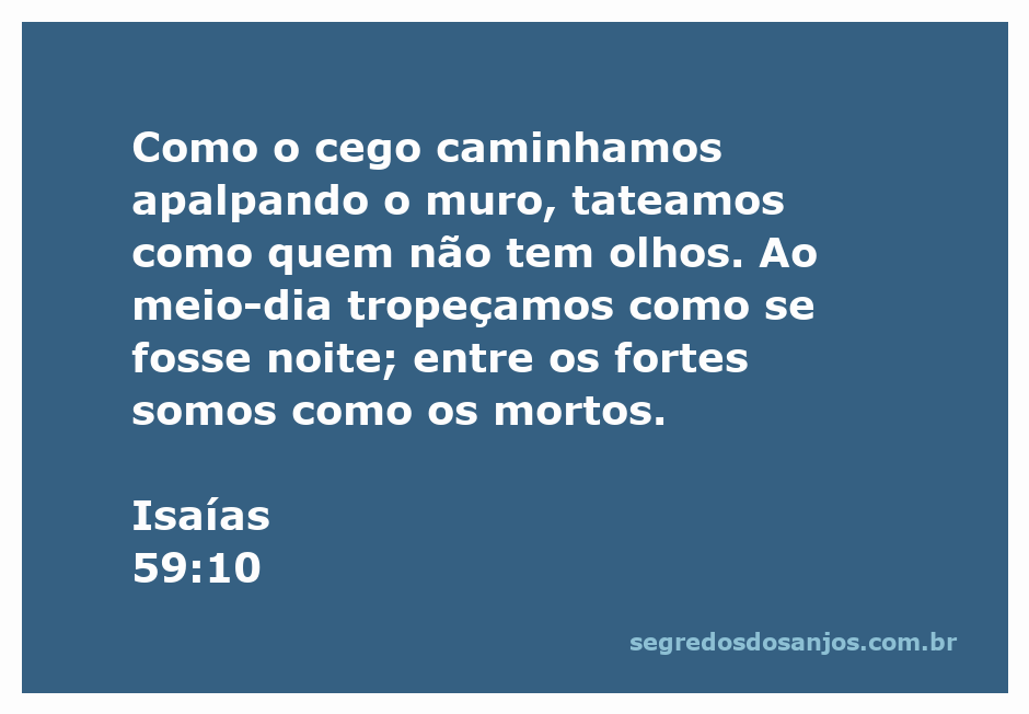 Imagem representando a passagem de Isaías 59:10, mostrando pessoas caminhando no escuro, simbolizando a falta de visão espiritual.