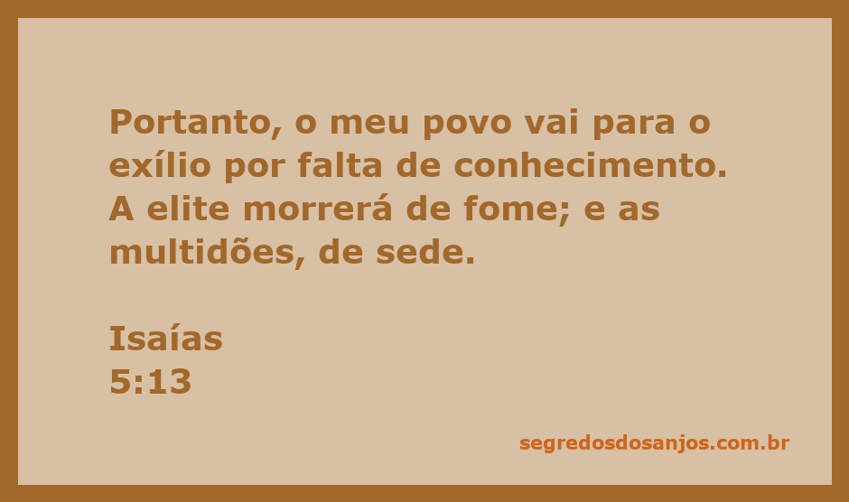 Ilustração de Isaías 5:13, representando a falta de conhecimento e suas consequências.