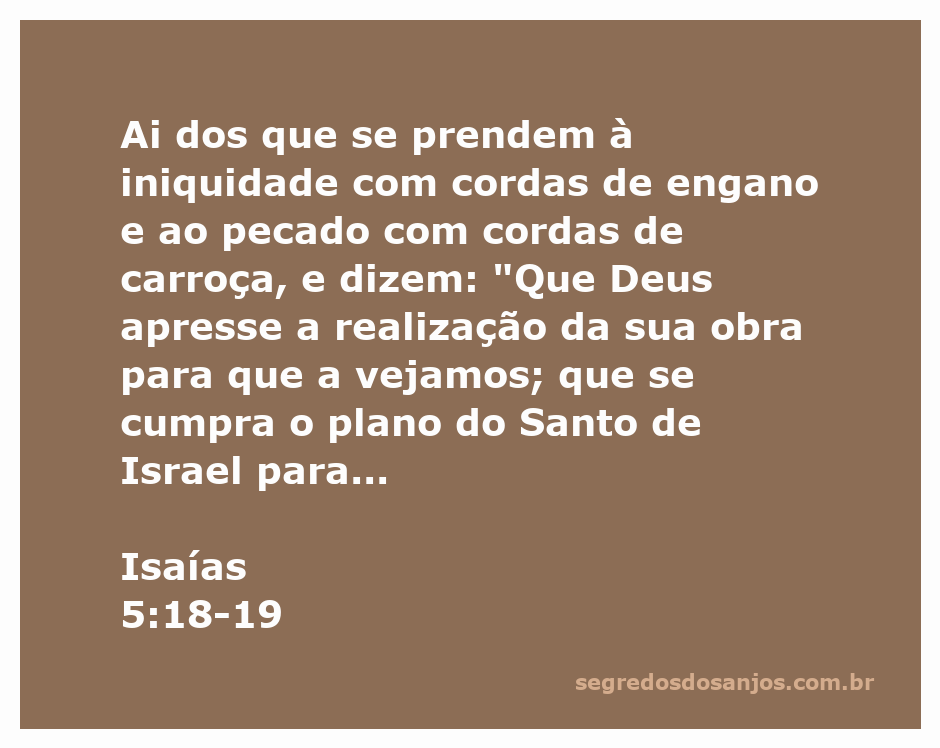 Ilustração de Isaías 5:18-19, representando a luta contra a iniquidade e a busca por Deus