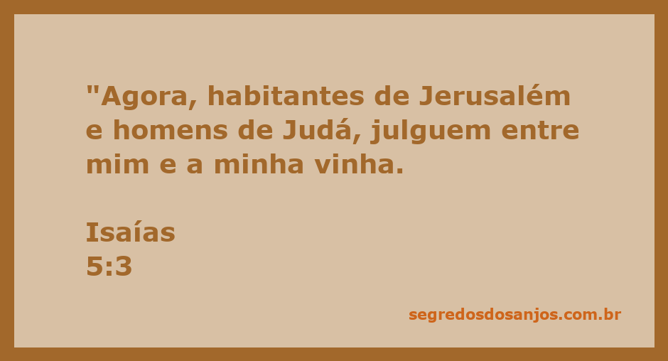 Habitantes de Jerusalém e homens de Judá julgando a vinha de Deus em Isaías 5:3.