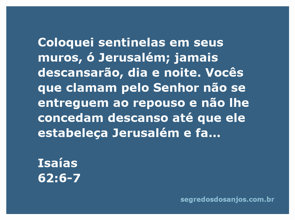 Imagem representando sentinelas em muros, simbolizando vigilância e oração pela cidade de Jerusalém, baseada em Isaías 62:6-7.