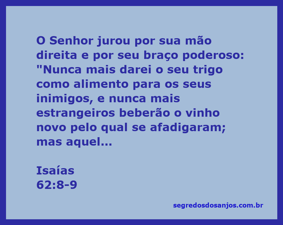 Imagem representativa da promessa de Deus em Isaías 62:8-9, destacando a colheita de trigo e uvas.