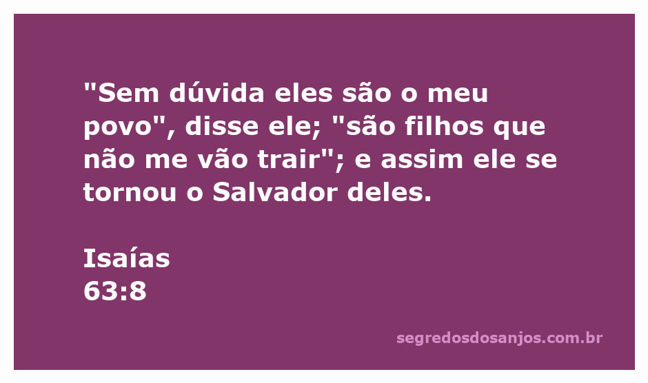 Imagem representativa de Isaías 63:8, destacando a relação de Deus com Seu povo como Salvador.
