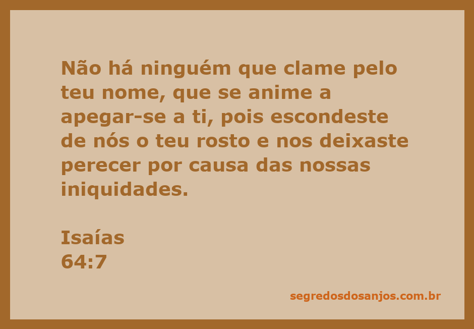 Ilustração do versículo Isaías 64:7, refletindo a busca por Deus em tempos de dificuldade.