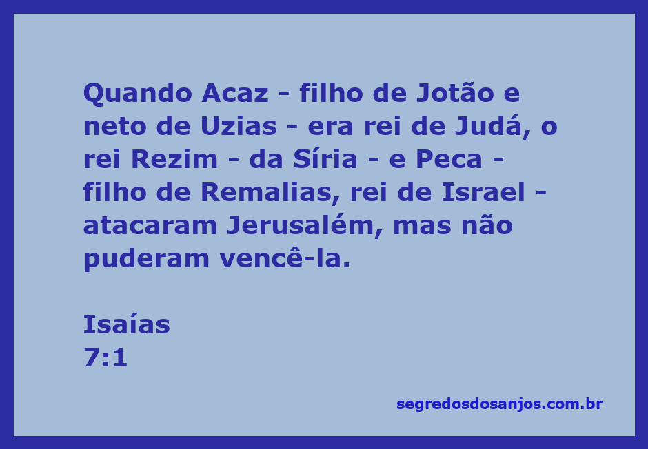 Imagem representativa da passagem de Isaías 7:1, mostrando a batalha entre Judá, Síria e Israel.