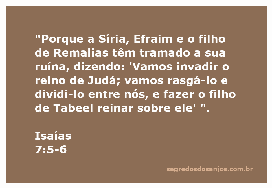 Imagem representativa da passagem bíblica Isaías 7:5-6, mostrando a aliança entre Síria e Efraim contra Judá.