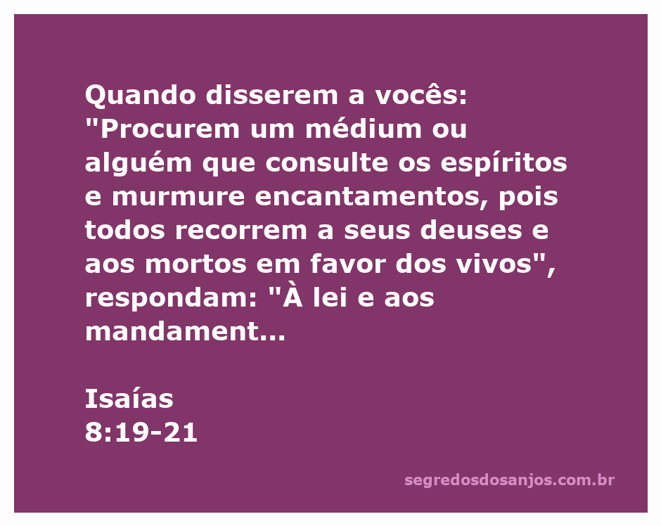 Imagem que representa a passagem de Isaías 8:19-21, abordando a busca por médiuns e a importância de seguir a lei de Deus.