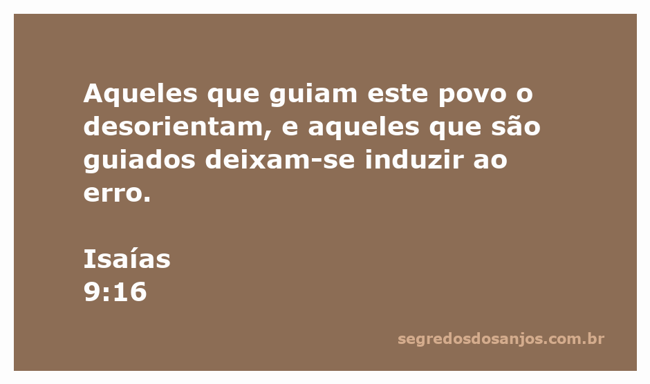 Imagem representativa da desorientação e liderança equivocada, inspirada em Isaías 9:16.