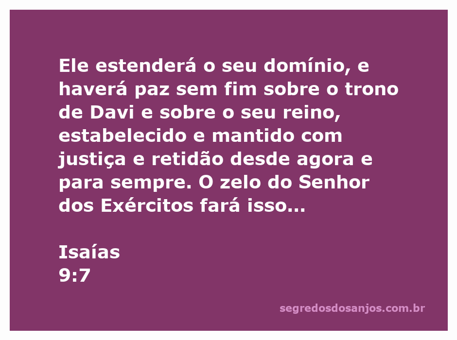 Imagem representativa do versículo de Isaías 9:7, ilustrando a paz e a justiça do reino de Davi.