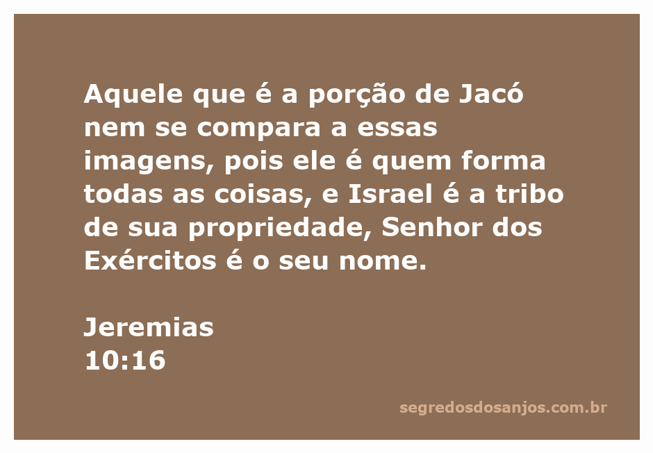 Imagem representativa de Jeremias 10:16, destacando a singularidade de Deus em comparação com ídolos.