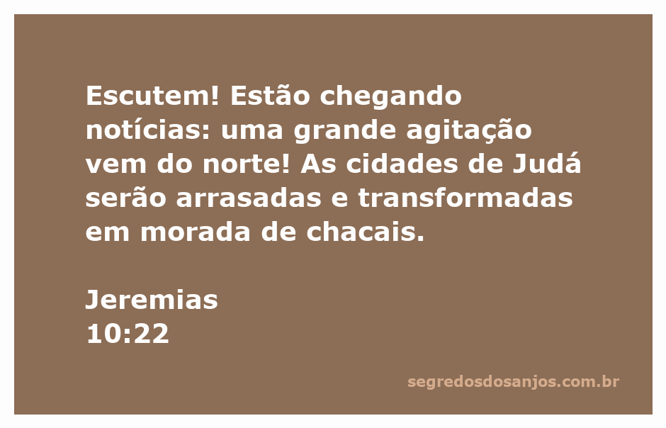 Imagem representando a mensagem de Jeremias 10:22 sobre a agitação que vem do norte e a destruição das cidades de Judá.