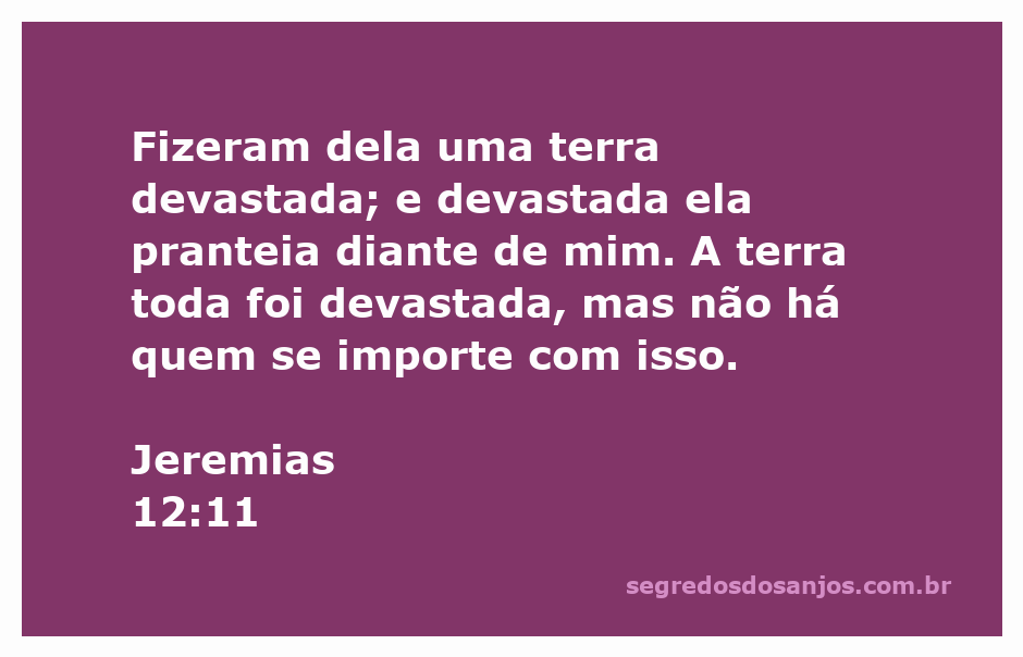 Imagem representativa da devastação da terra, simbolizando o lamento e a desolação descritos em Jeremias 12:11.