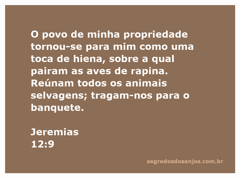 Imagem simbólica de uma toca de hiena com aves de rapina sobrevoando, representando a desolação do povo de Deus conforme Jeremias 12:9.