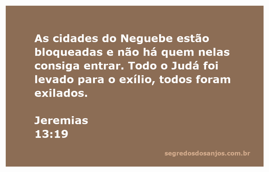 Ilustração representando o exílio de Judá, com cidades do Neguebe bloqueadas e desoladas.